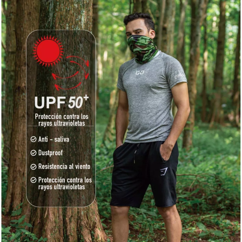 6 Pack Bandana, Bufanda/mascara/cacería/moto/pesca/sol.