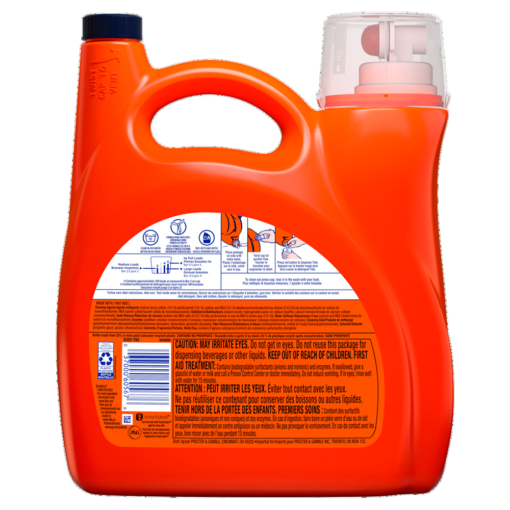 Tide con un Toque de Downy April Fresh Detergente Líquido 4,55 l