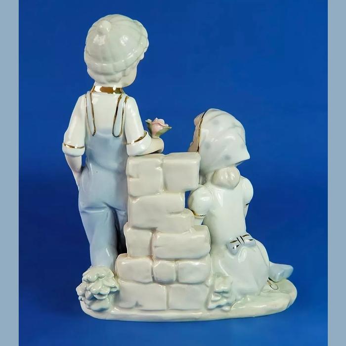 Escultura cerámica infantil MXENR-002-7 2 Pzas 15x20x12cm Frente x Alto x Fondo Porcelana Artesanal EnfantsRousseau