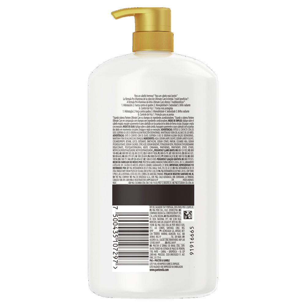 Pantene Pro-V Ultimate Care Multi-Beneficios Shampoo 1 L