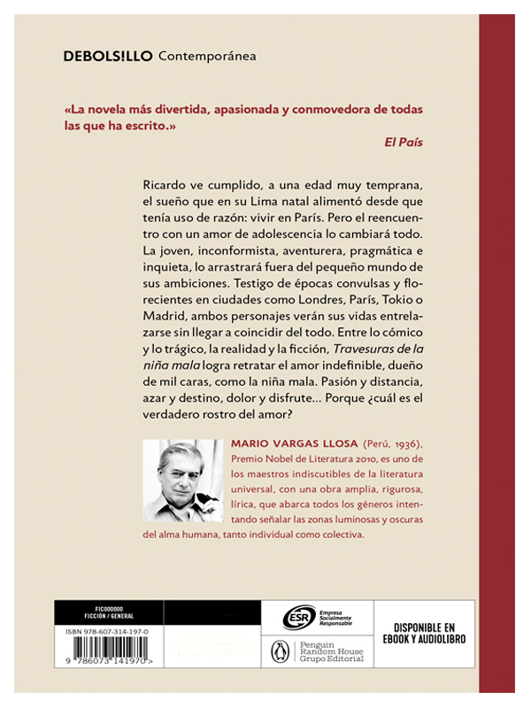 Travesuras de la niña mala Autor Mario Vargas Llosa