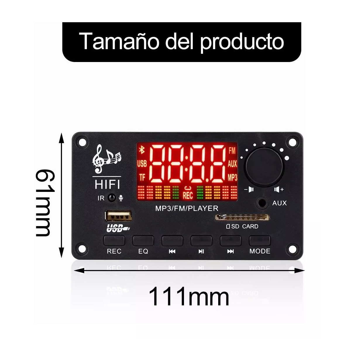 Modulo Reproductor De Audio Bluetooth Usb Sd Auxiliar 2*50w
