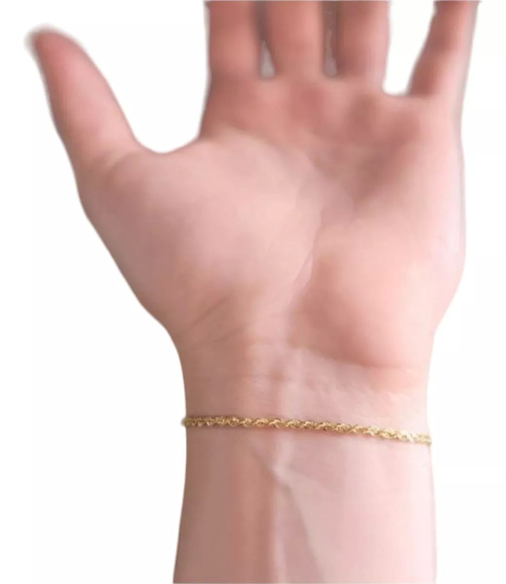 Set Torzal Cadena 45 Cm + Pulsera 18 Cm X 2 Mm Oro 14 K.