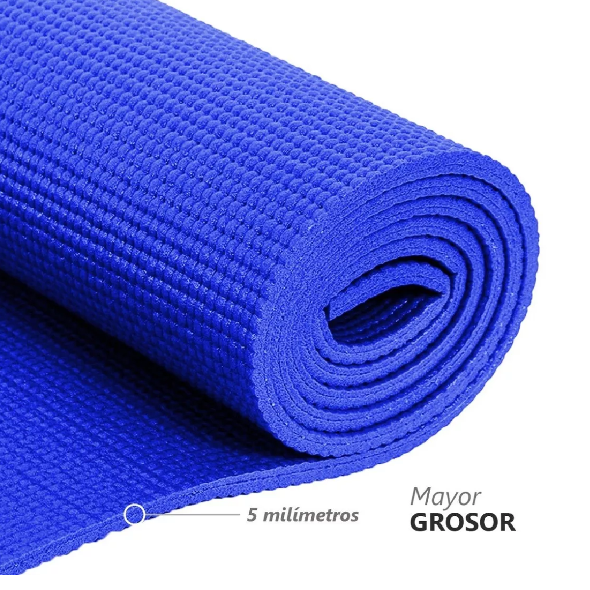 Tapete Portátil Yoga Pilates Fitness Ejercicio Relajación Azul