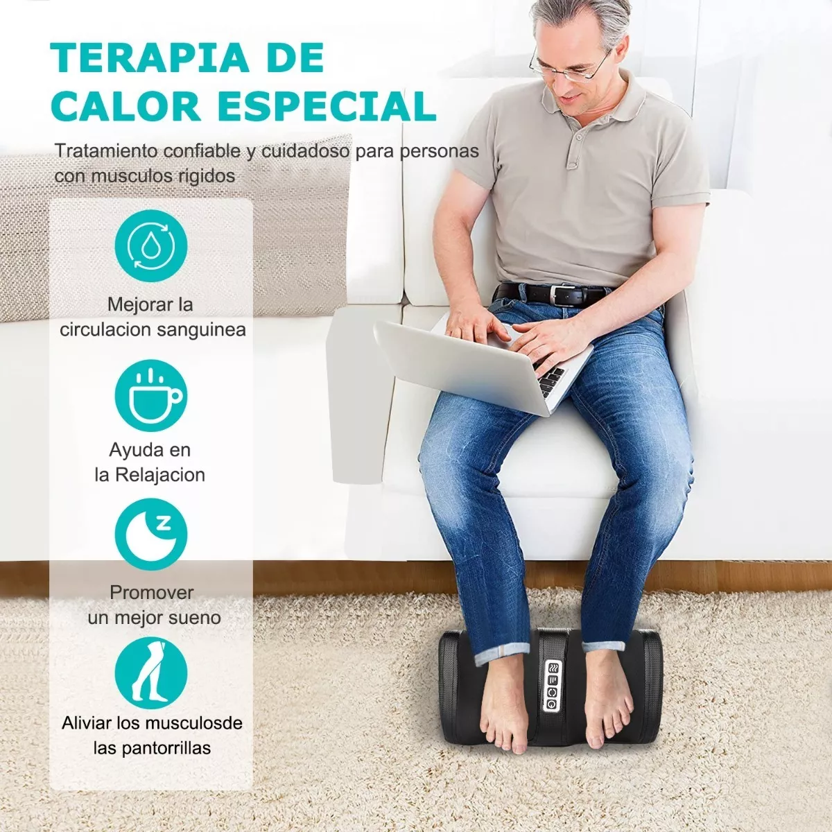 Eléctrico Masajeador De Pierna Pies Brazo Rodillo