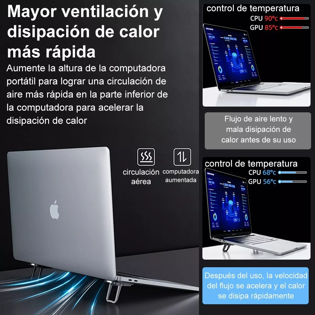 Mini Soporte Ajustable Para Computadora Portátil Macbook