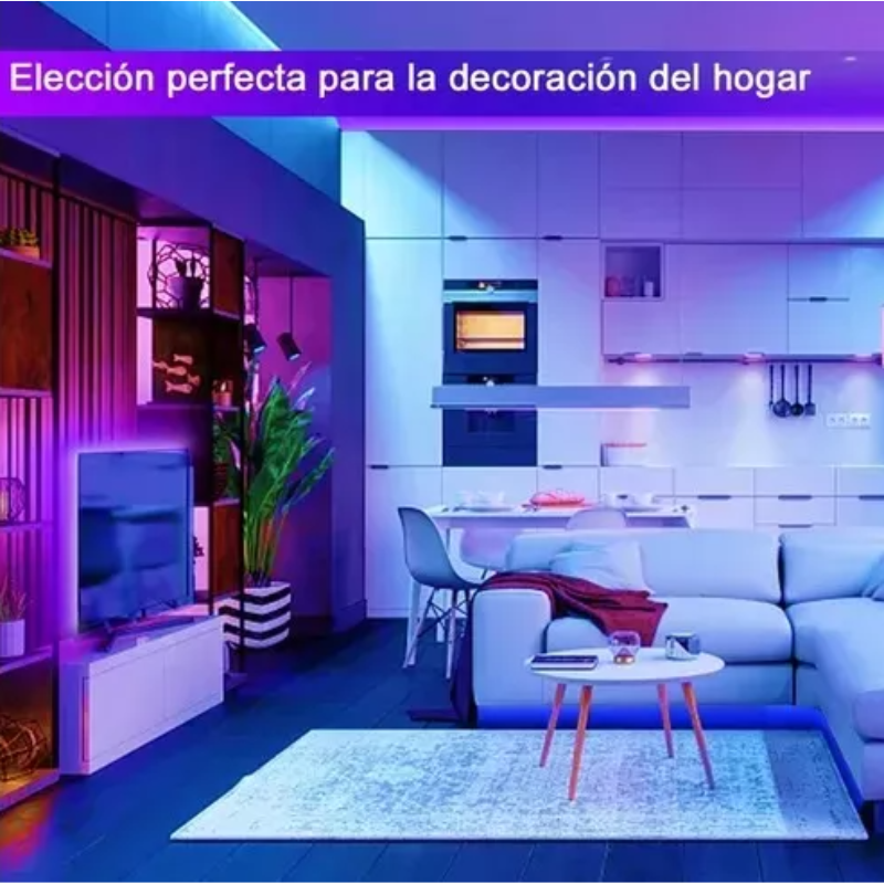 Tiras De Luces Led Rgb De 5 M Con Bluetooth/control Por App.