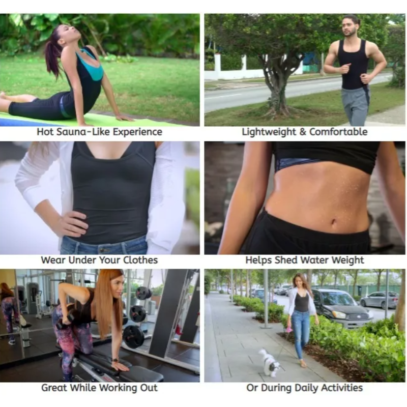 Faja Reductora Sauna Camiseta Chaleco Sweat Shaper Ligera.