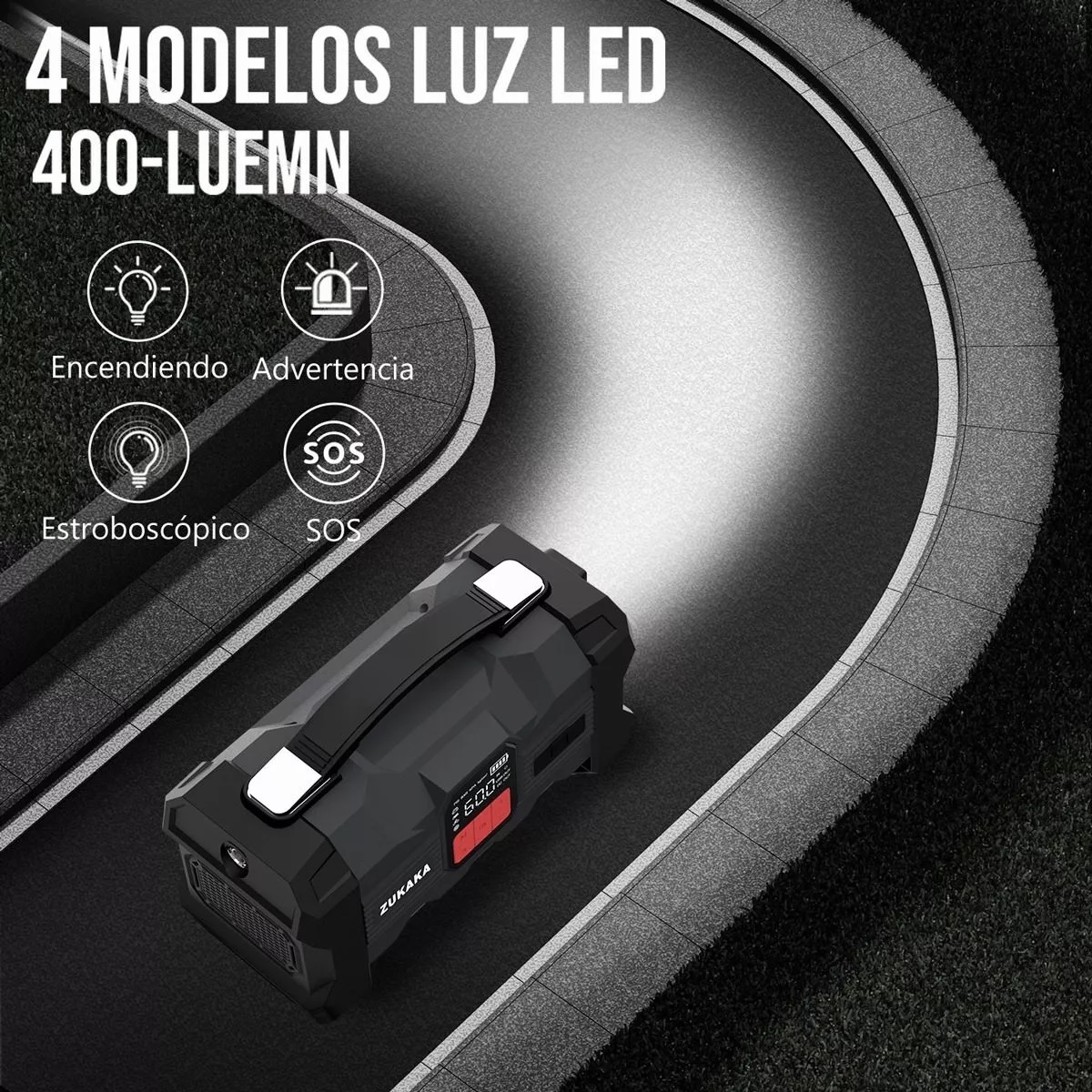 Arrancador De Batería De Auto Portátil 4000a Inflador Rápido