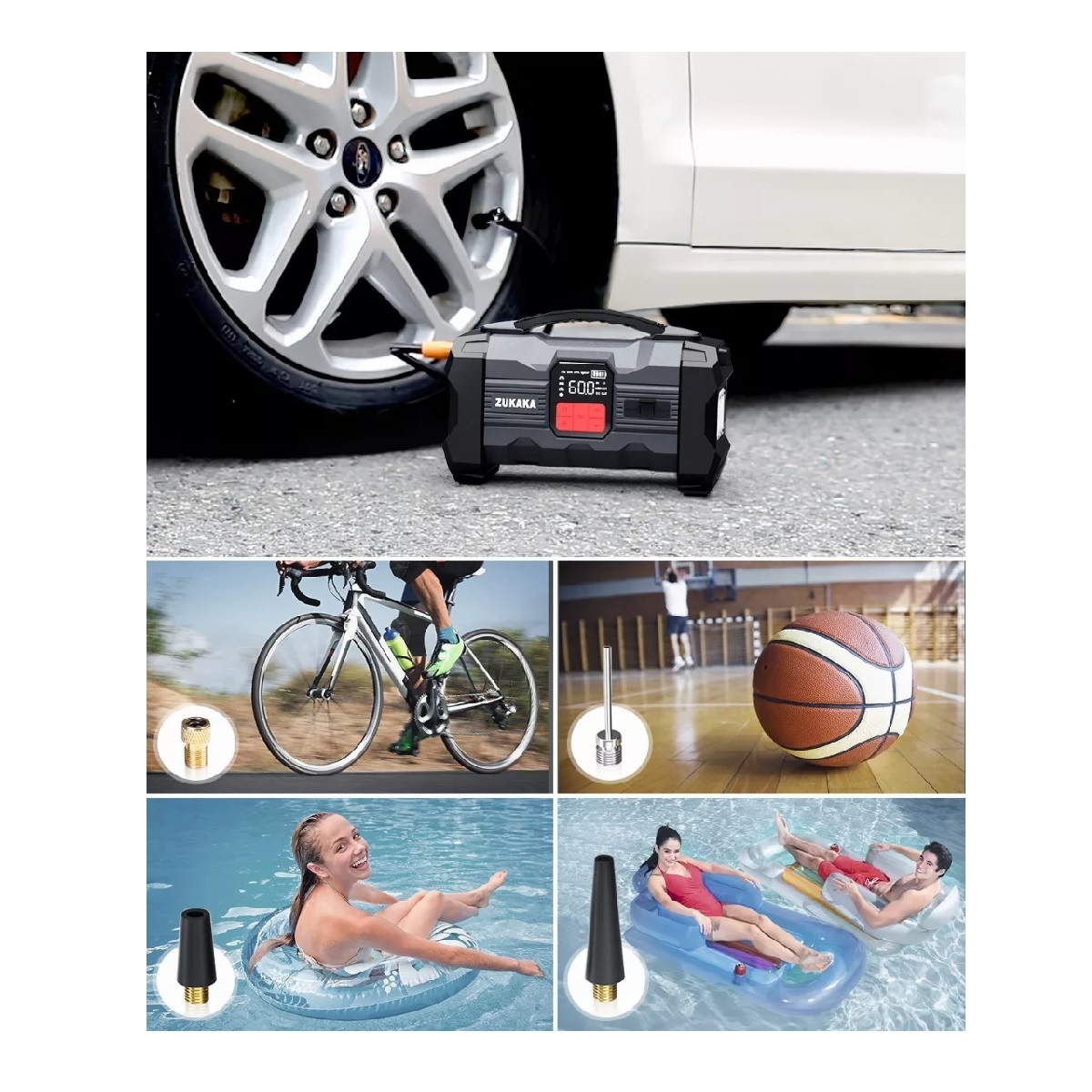 Arrancador De Batería De Auto Portátil 4000a Inflador Rápido