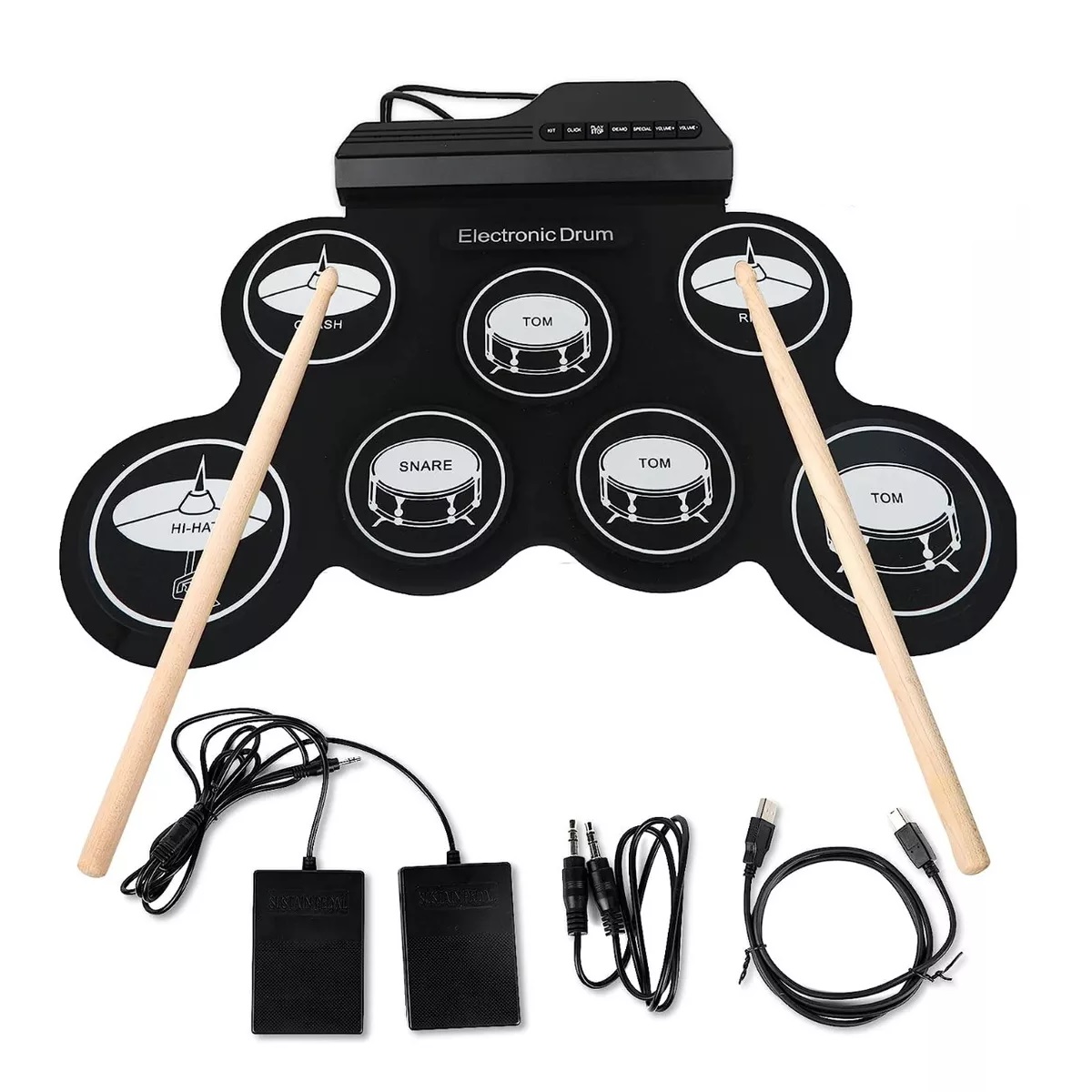 Juego De Batería Electrónica Usb Digital Y Portátil