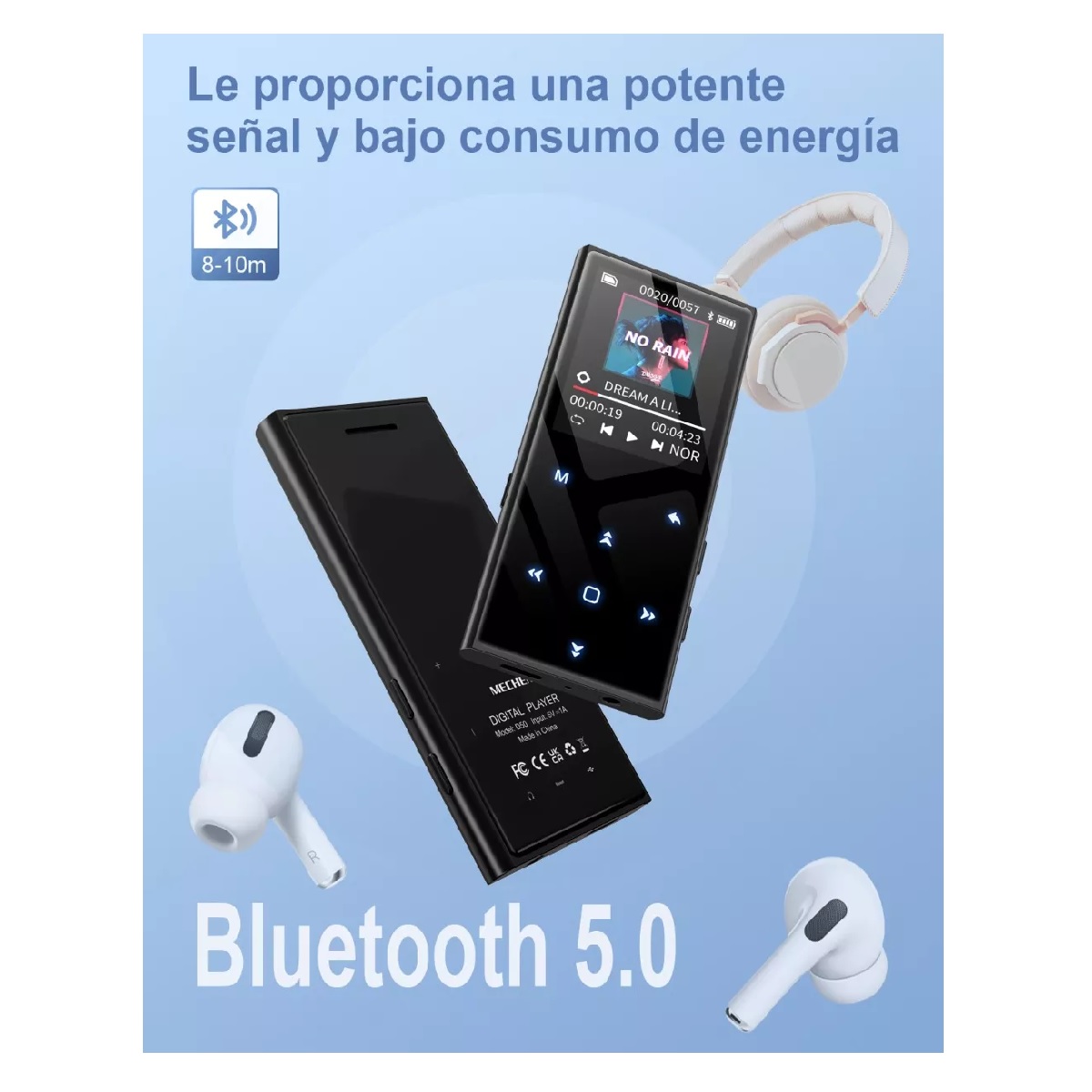 Reproductor Musical Mp3 Mp4 Portátil Con Bluetooth Hifi 32g