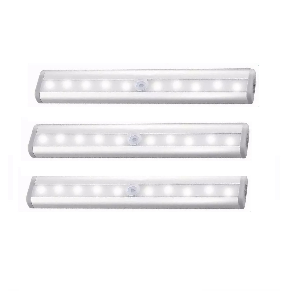 Set Lámpara De Pared Interior Clóset Con Sensor Movimiento 3pcs