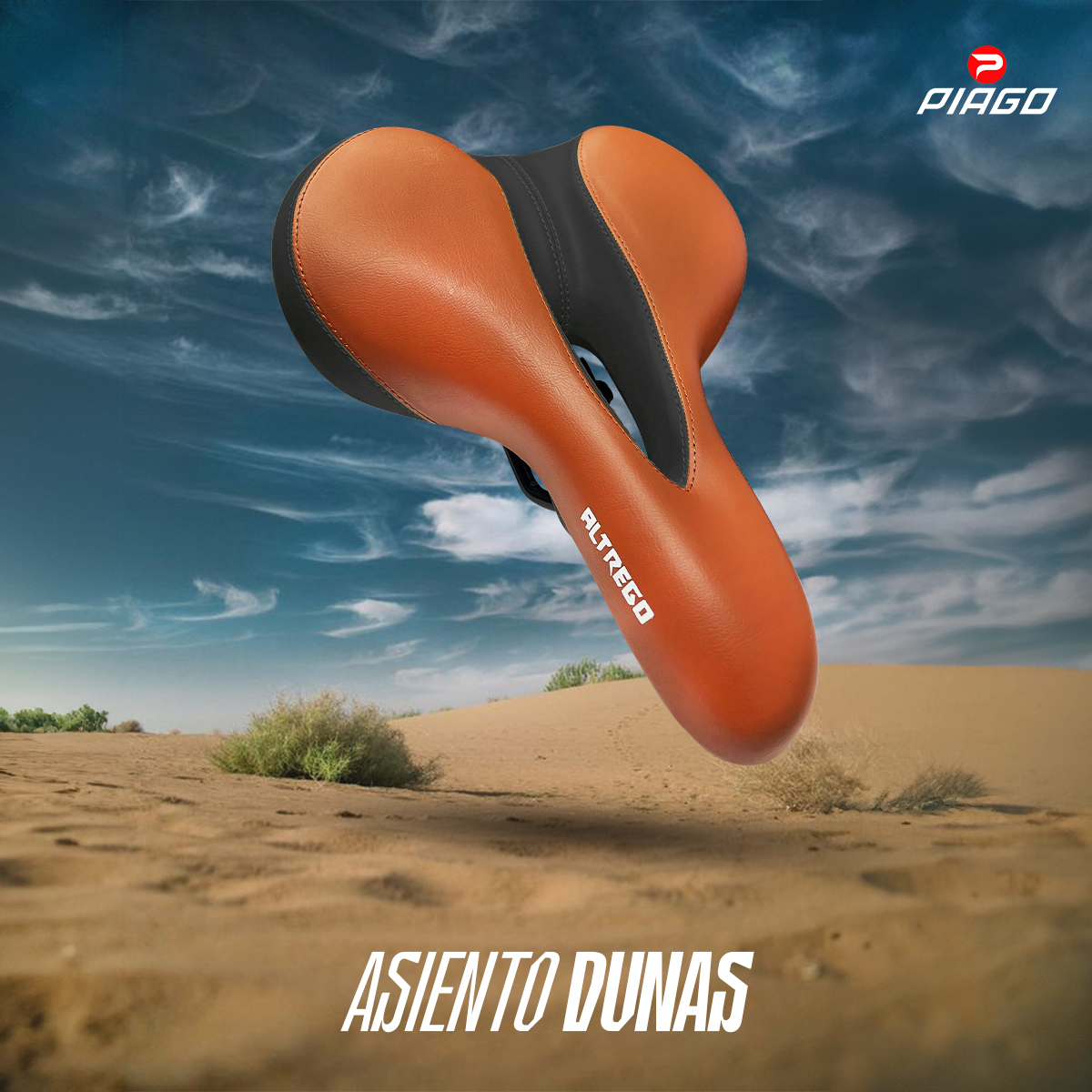 Asiento Bicicleta Prostático Ultra Confortable Vintage Duna Café con Negro