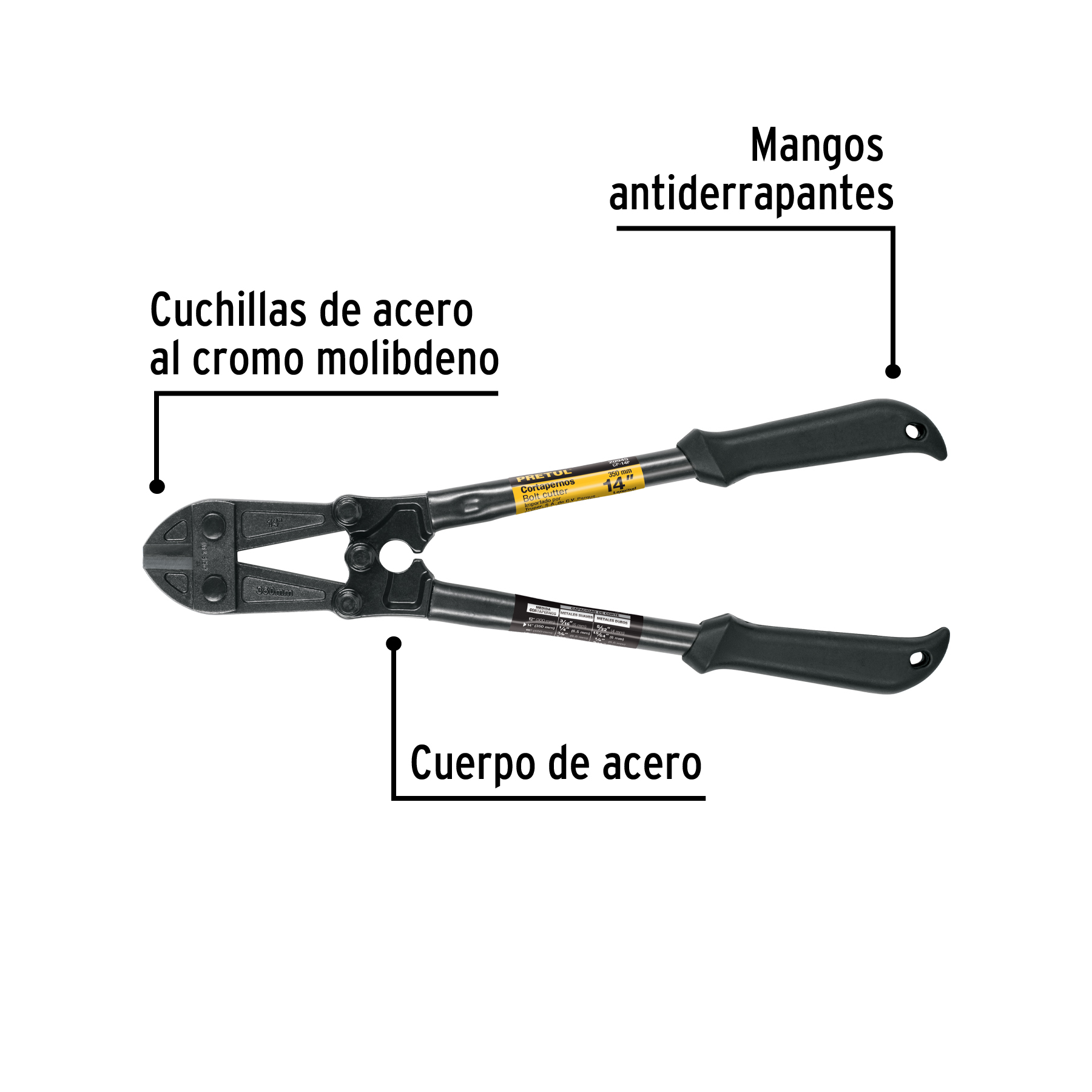  CORTAPERNOS 14", PRETUL 20945