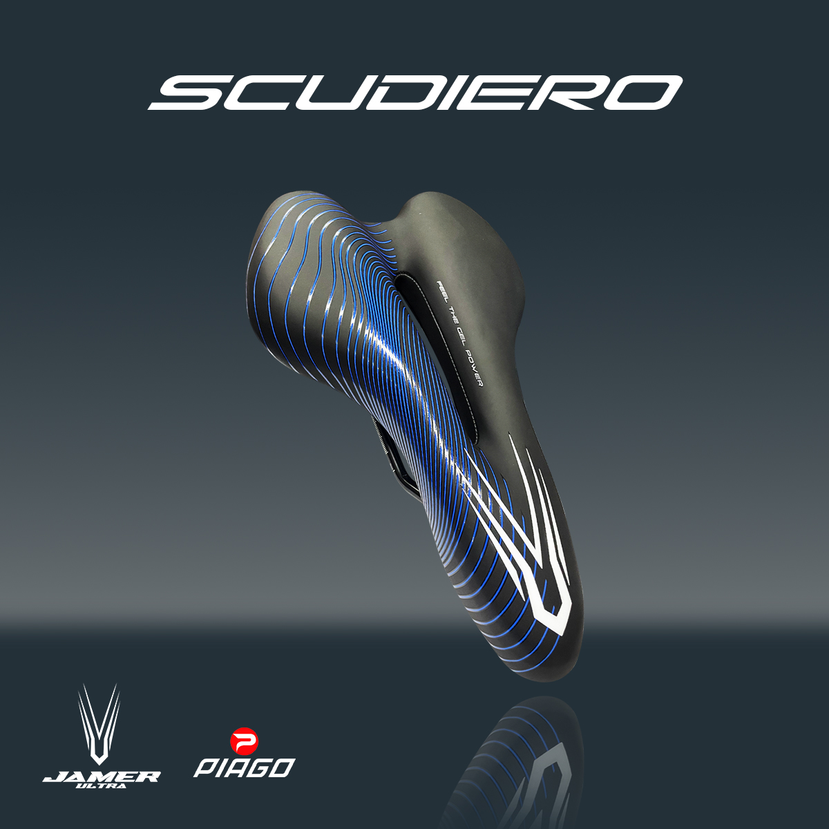 Asiento Bicicleta Deportivo Mtb Relleno De Gel Scudiero Azul