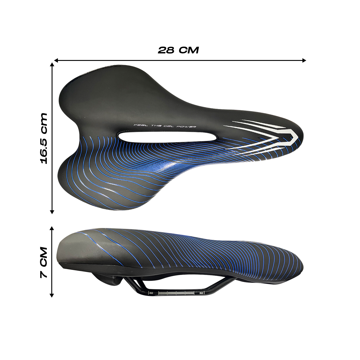 Asiento Bicicleta Deportivo Mtb Relleno De Gel Scudiero Azul