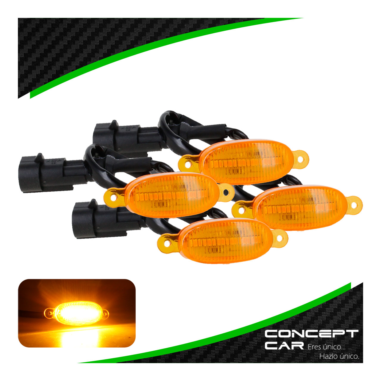 Kit 4 Luces 6 Led Parilla Camioneta Tipo Raptor Universal