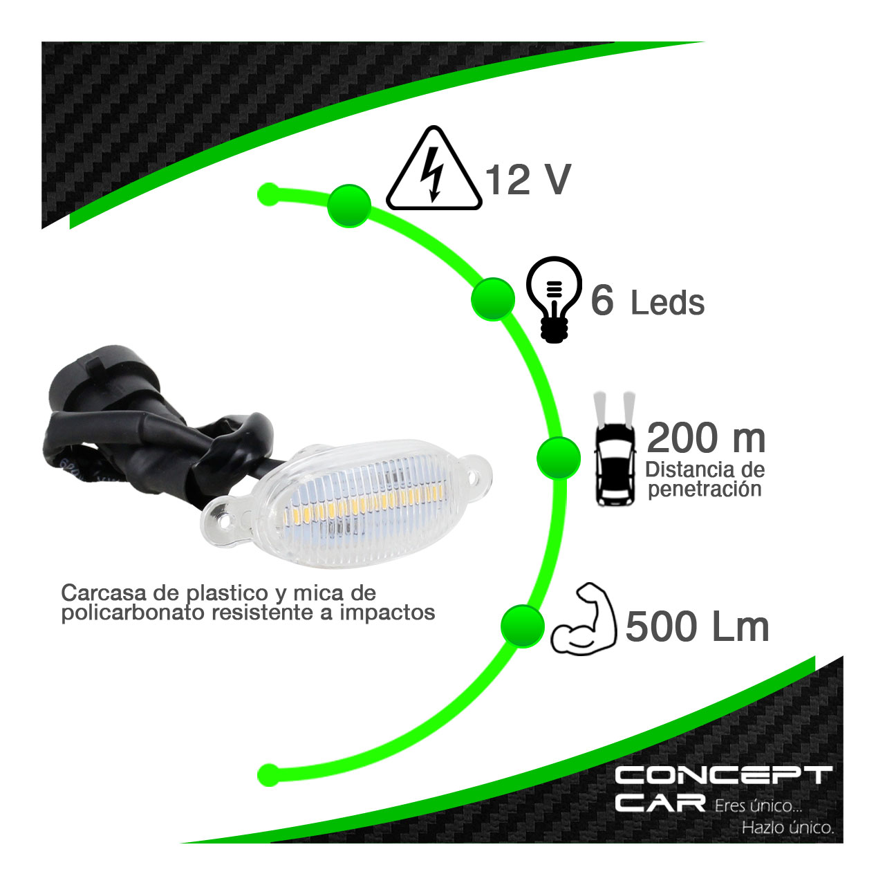 Kit 4 Luces 6 Led Parilla Camioneta Tipo Raptor Universal
