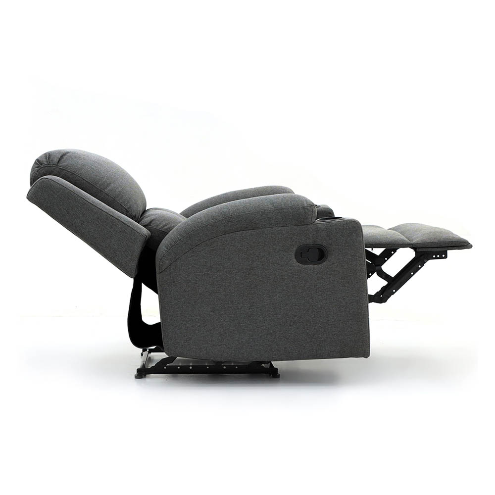 Sillón Reposet Reclinable Manual Toscano Gris Oscuro