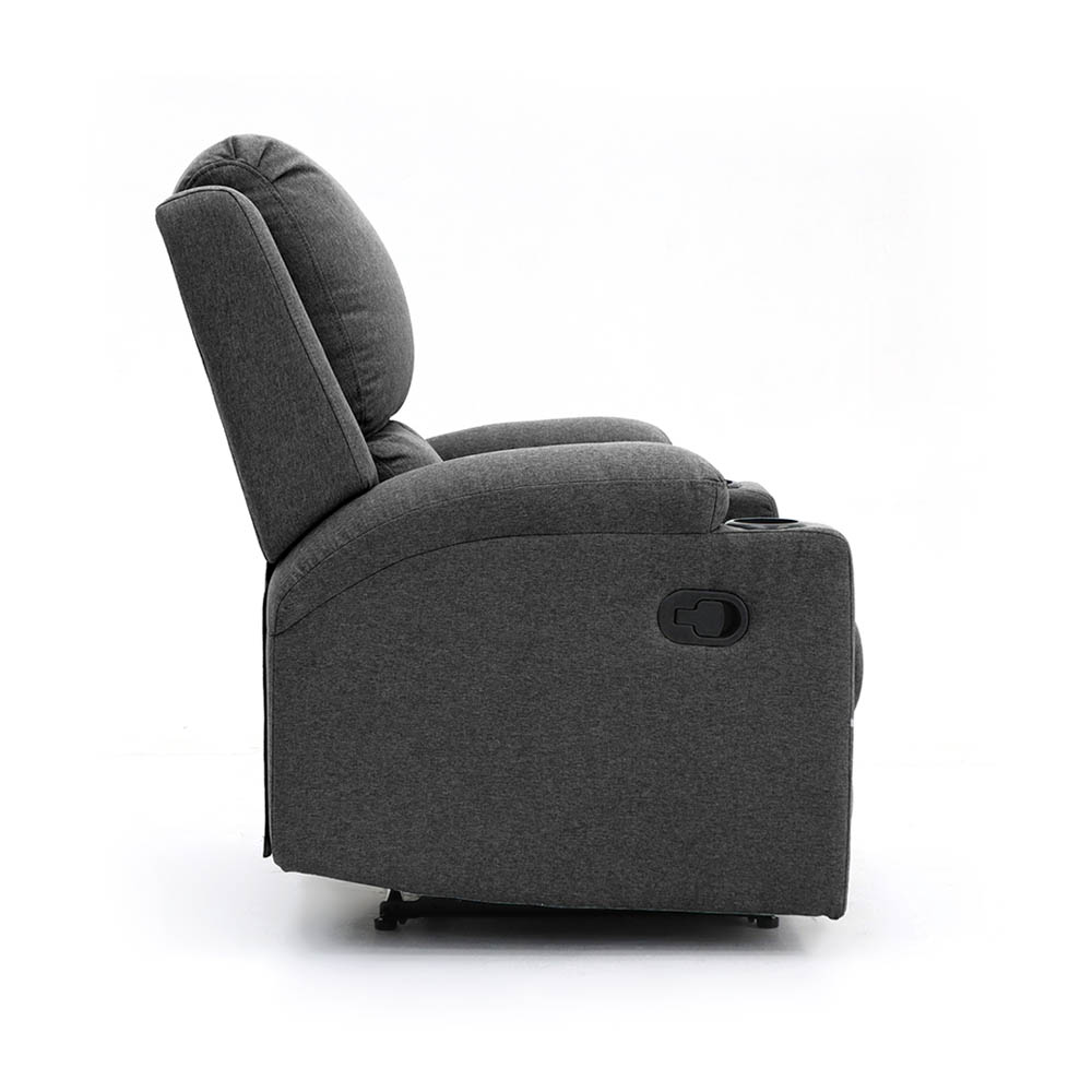 Sillón Reposet Reclinable Manual Toscano Gris Oscuro