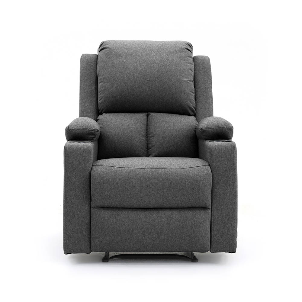 Sillón Reposet Reclinable Manual Toscano Gris Oscuro