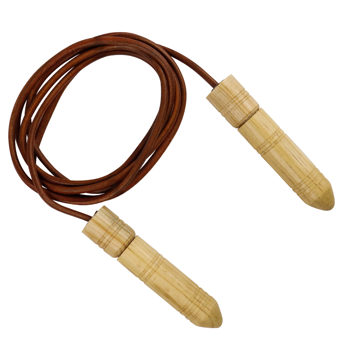 Cuerda Para Saltar Fire Sports Cuero Piel Con Balero 2.7m