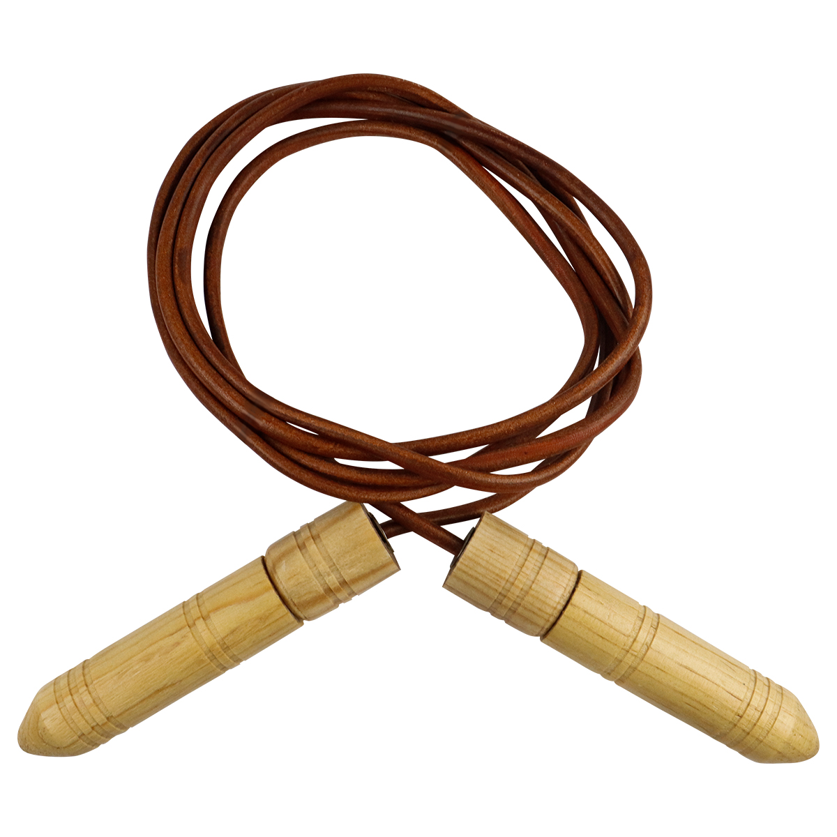 Cuerda Para Saltar Fire Sports Cuero Piel Con Balero 2.7m