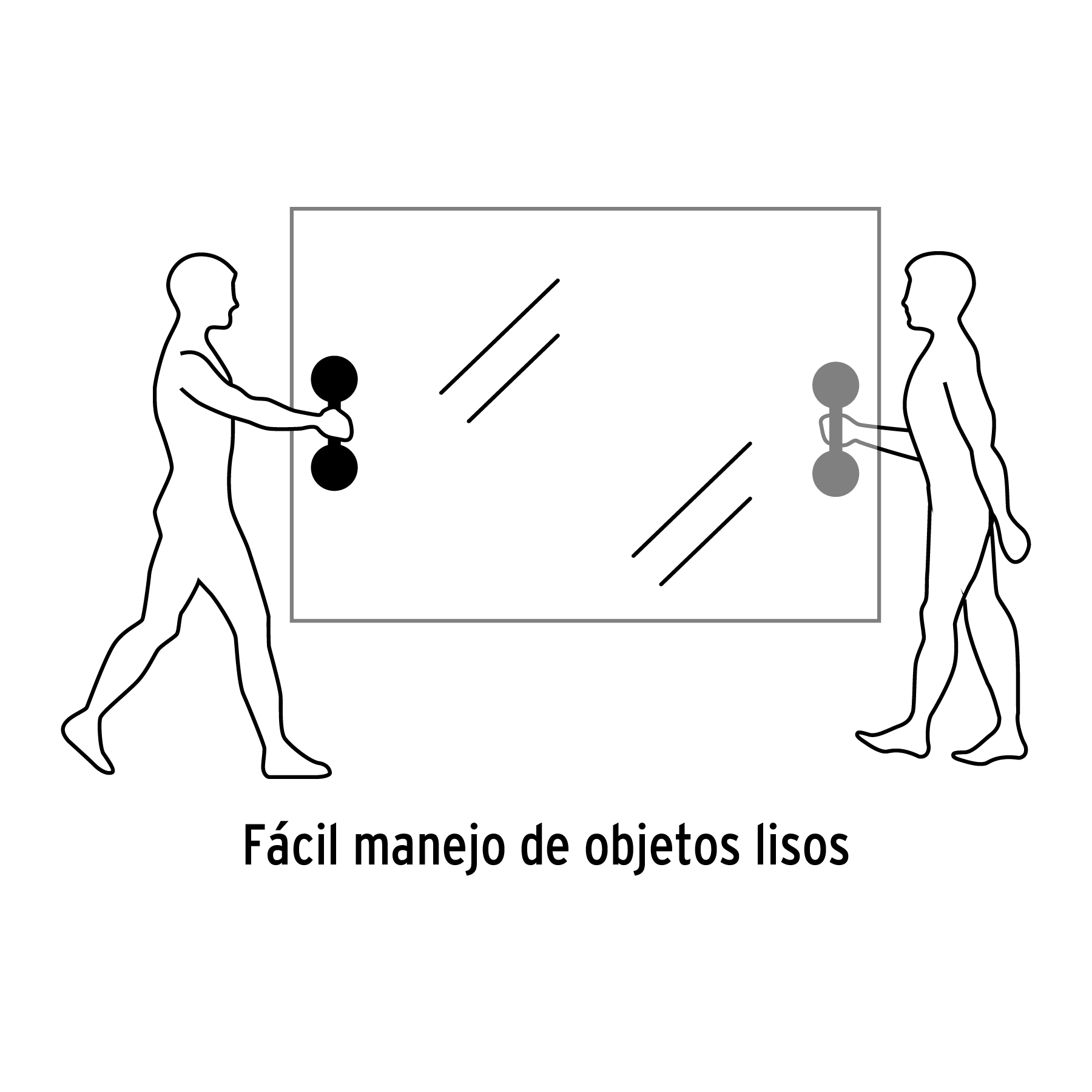 VENTOSA DE PLÁSTICO PARA VIDRIO, 2 COPAS DE SUCCIÓN, PRETUL 23051