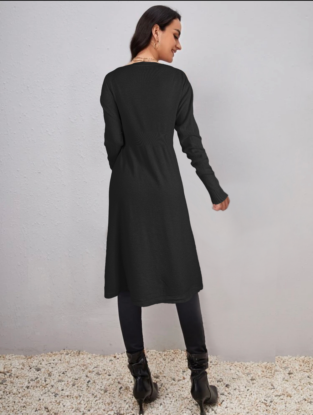 Cárdigan Mujer Largo Ensamble Dama Maxi suéter Con Bolsas LOLE Cárdigan