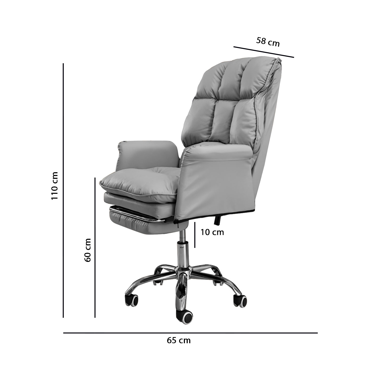 Silla de Escritorio Home Office Ajustable Ejecutiva Elegante Bossa Anderson.