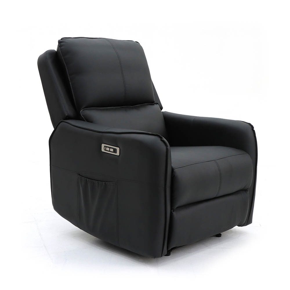Sillon Reposet Reclinable Eléctrico Con Masajeador Quebec Negro