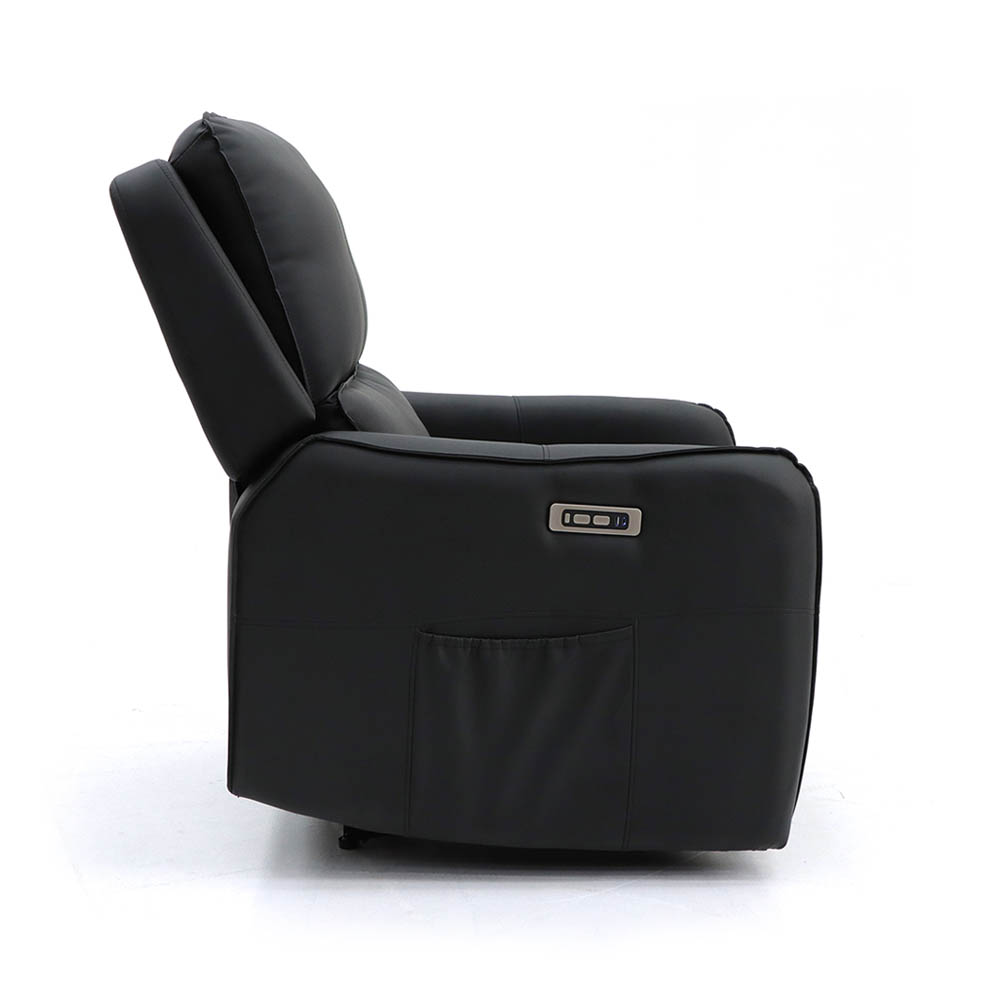 Sillon Reposet Reclinable Eléctrico Con Masajeador Quebec Negro
