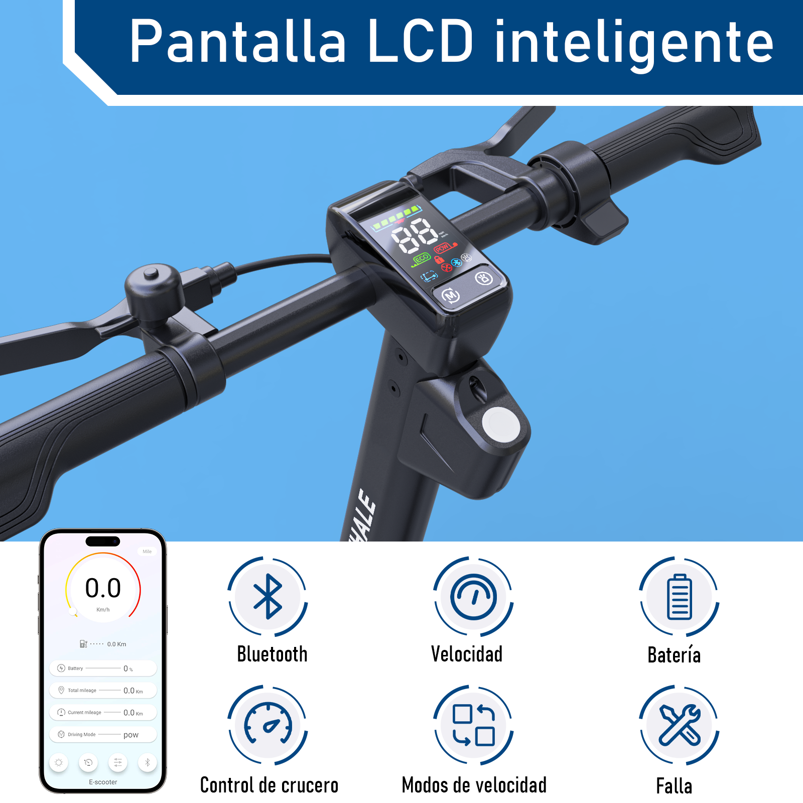 Scooter Eléctrico Honey Whale Orno Max-S Negro
