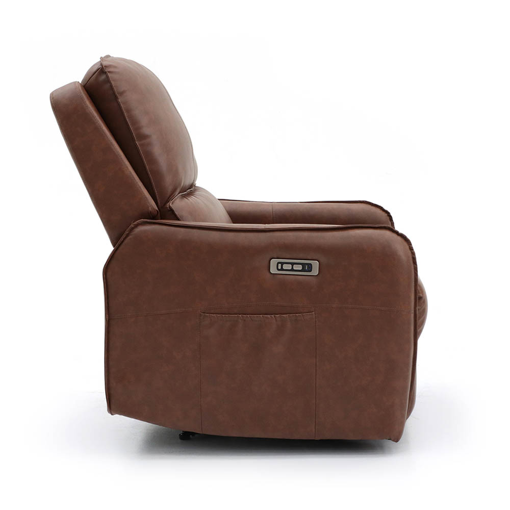 Sillon Reposet Reclinable Eléctrico Con Masajeador Quebec Marrón