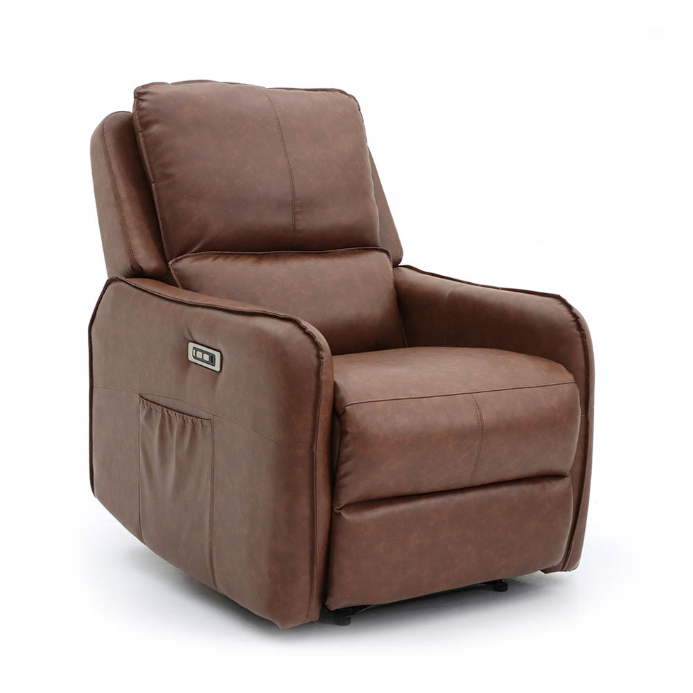 Sillon Reposet Reclinable Eléctrico Con Masajeador Quebec Marrón