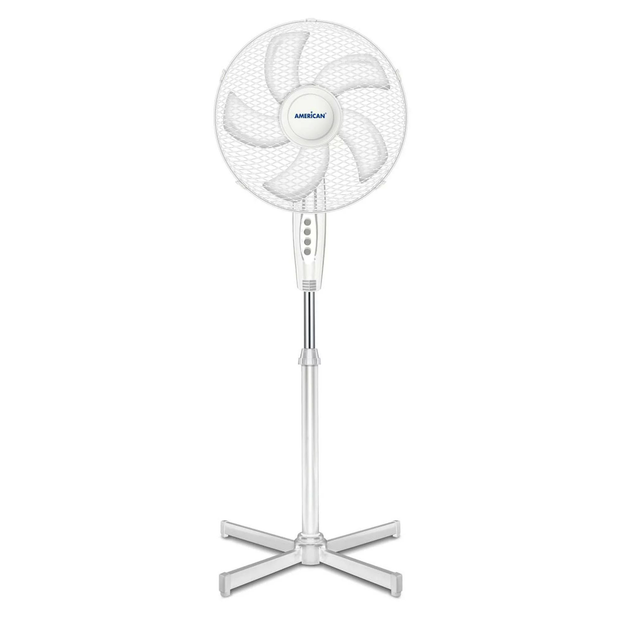 Ventilador de Pedestal American 7216 3 Velocidades Blanco