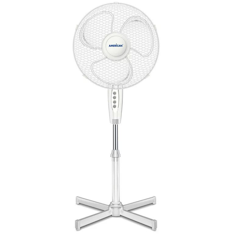 Ventilador de Pedestal American 7216 3 Velocidades Blanco