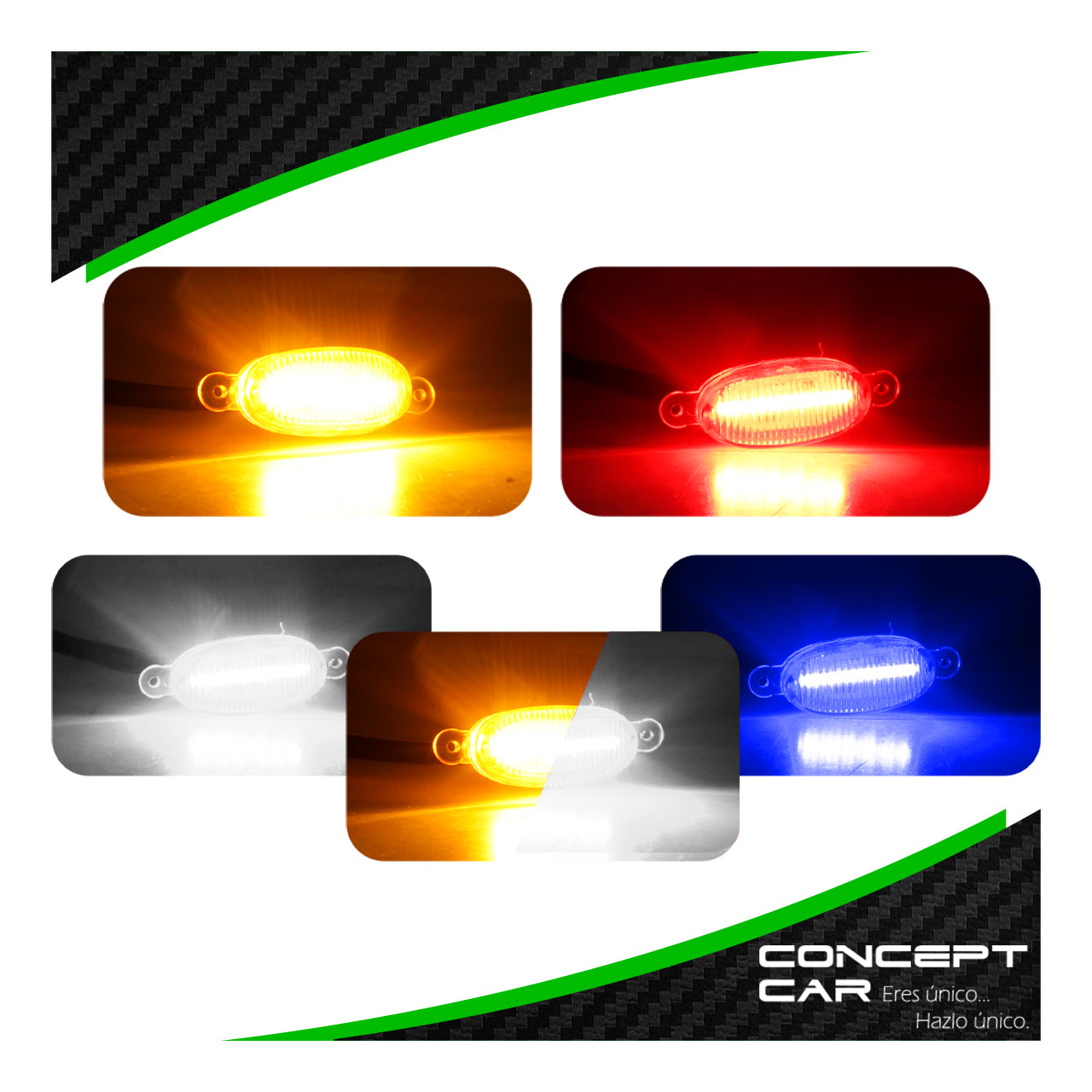 Kit 6 Luces 6 Led Parilla Camioneta Tipo Raptor Universal