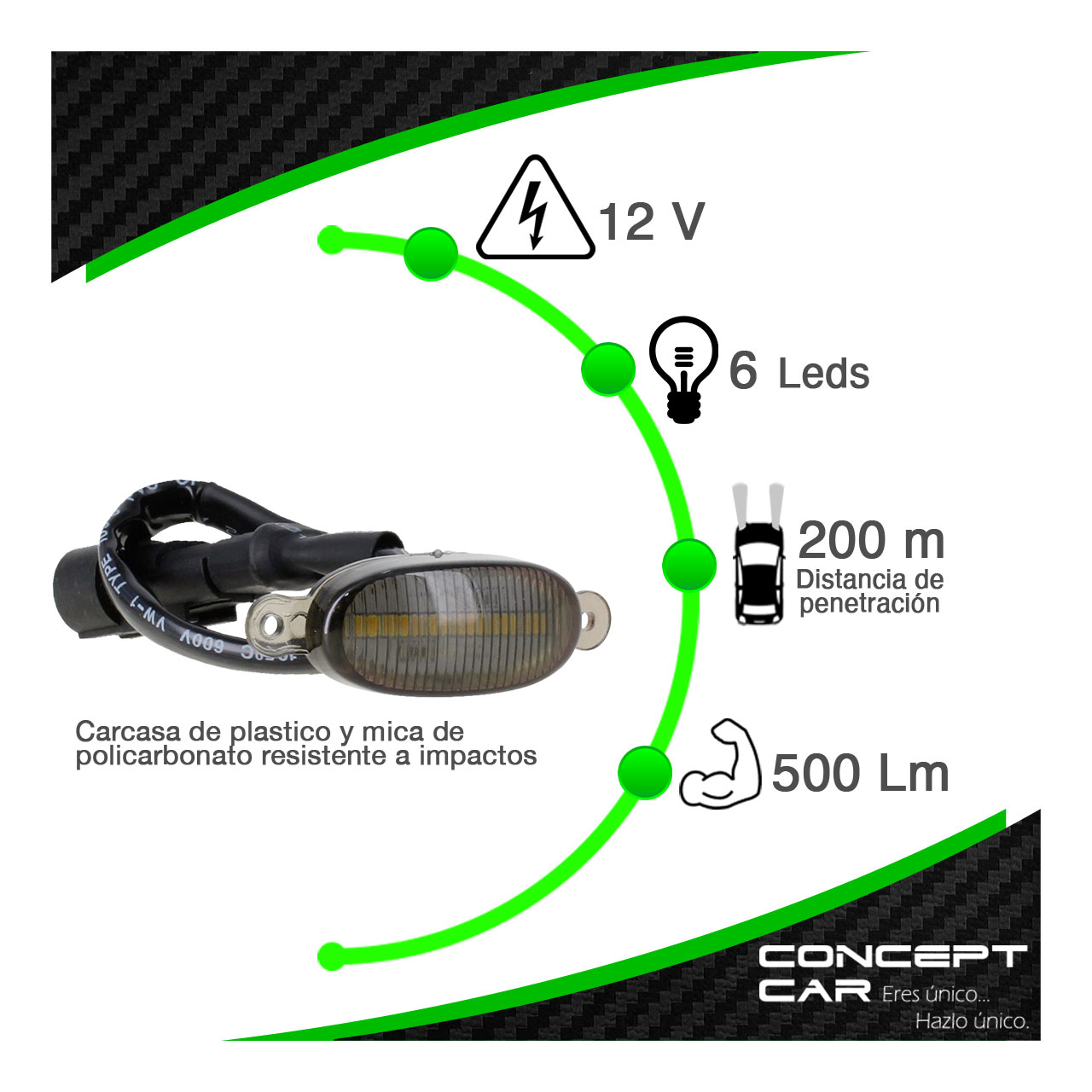 Kit 6 Luces 6 Led Parilla Camioneta Tipo Raptor Universal