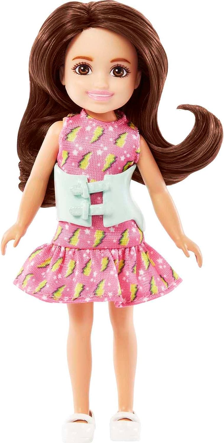 Barbie Muñeca Chelsea Vestido de Rayos con arnés