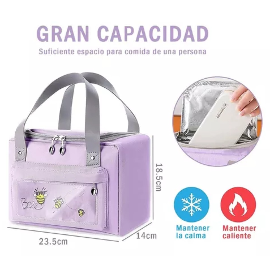Lonchera Termica Portátil Bolsa Del Almuerzo Frío Y Calor