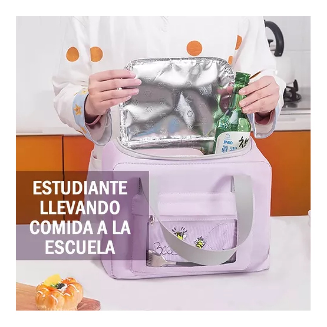 Lonchera Termica Portátil Bolsa Del Almuerzo Frío Y Calor