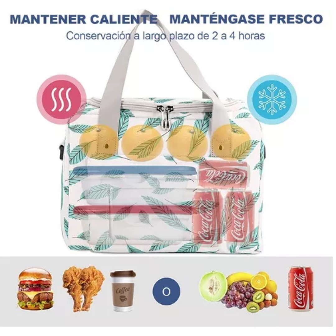 Lonchera Termica Portátil Bolsa Del Almuerzo Frío Y Calor
