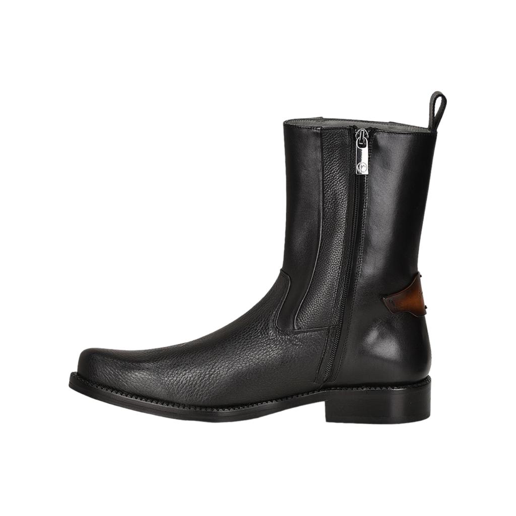 Bota Franco Cuadra En Piel Genuina De Venado Para Caballero