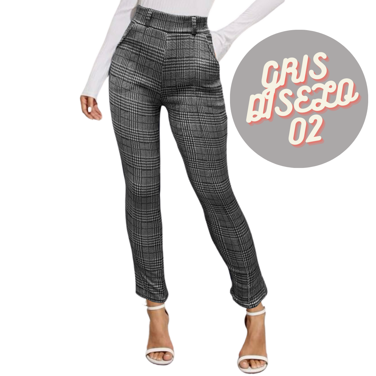 Pantalon de Licra Legging Tela Super Stretch Tiro Alto Jegging Cuadro Calidad LIC-0102