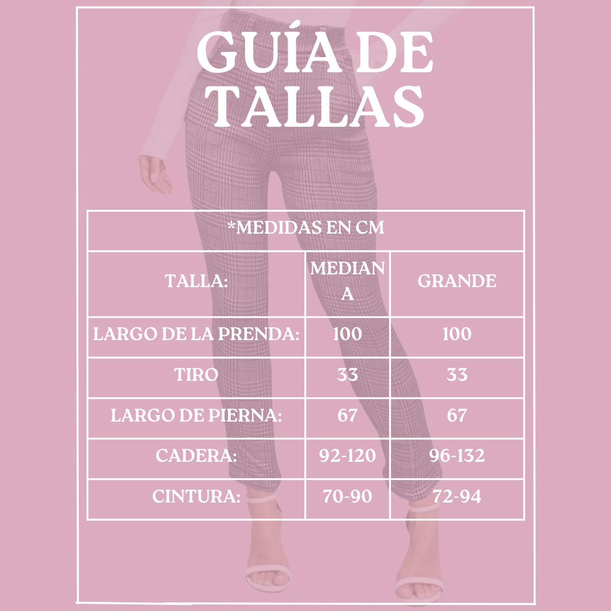 Pantalon de Licra Legging Tela Super Stretch Tiro Alto Jegging Cuadro Calidad LIC-0102