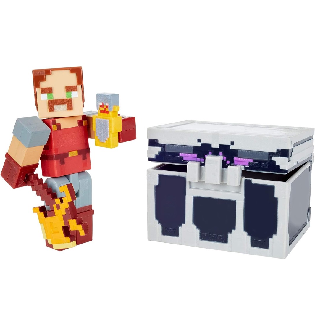 Minecraft Dungeons Cofre Batalla Armadura METALICA COMPLETA