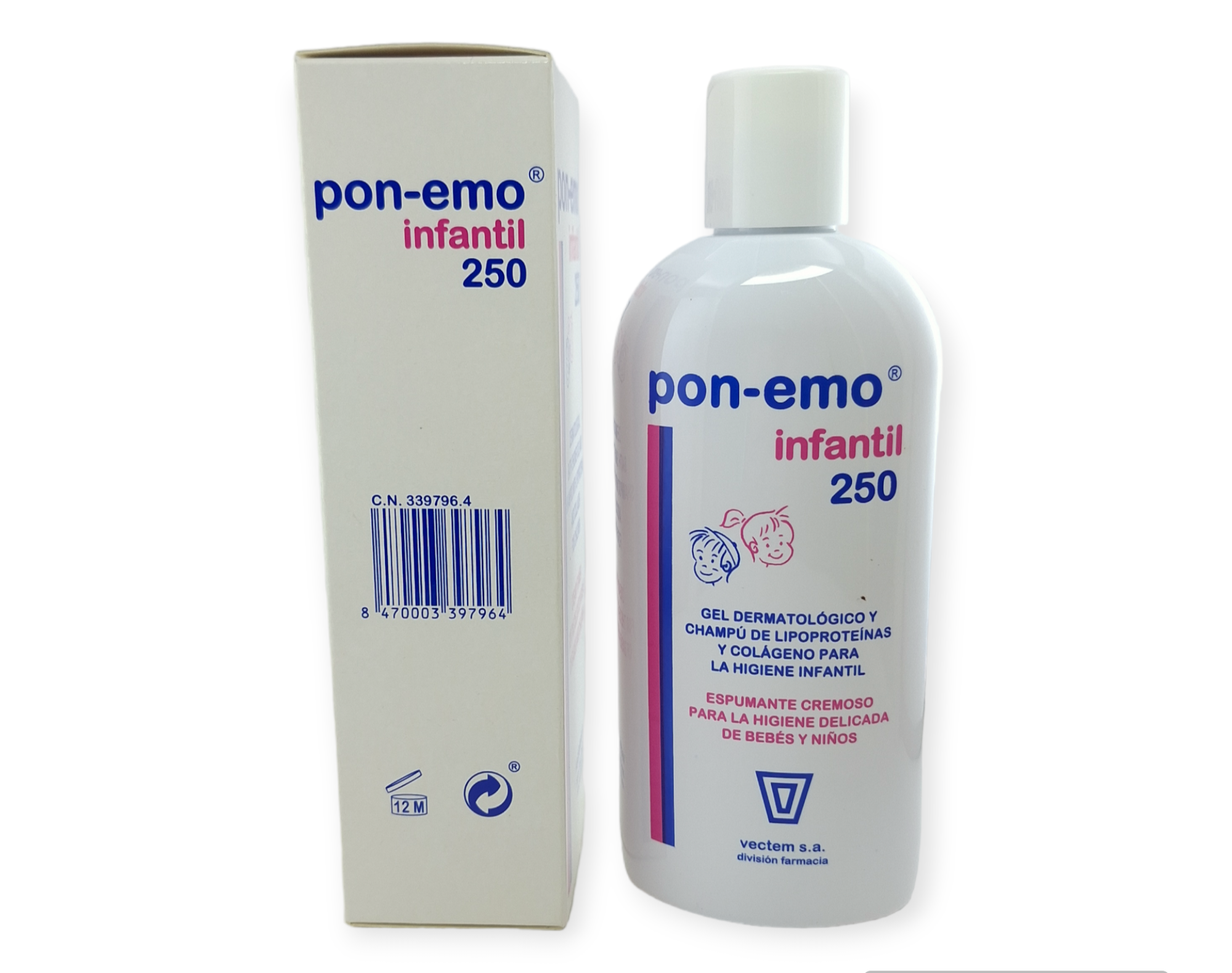 Shampoo y Gel Corporal Infantil Pon-emo Infantil 250