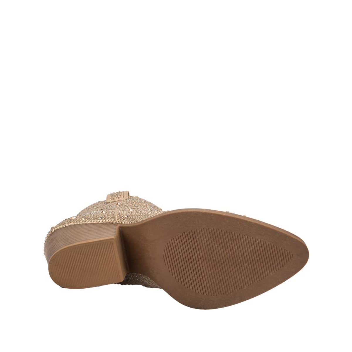 Botas vaqueras de ante con pedrería marca Tierra Bendita Deluxe, acabado metálico, 1085421